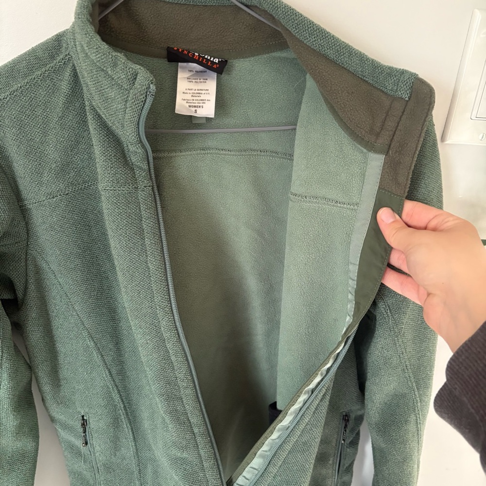 Patagonia Synchilla Full Zip Fleece Jacket - Sage Green - Small - Picture 7 of 7